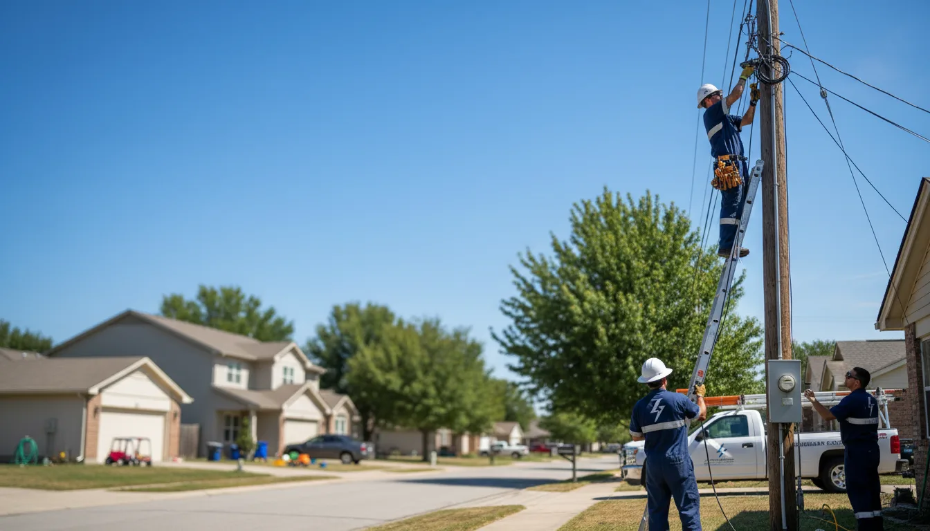 Residential electrician providing installation services in Plymouth, ME